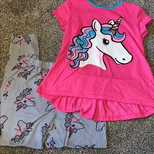 Girls unicorn pajama set